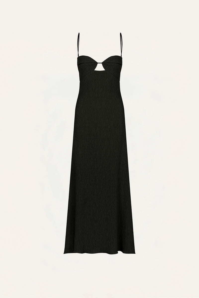johanna ortiz black and white dress Dream Spinner 24FW Calvin Klein Petite Bow-Neck airy composition Size:36 - READY TO SHIP