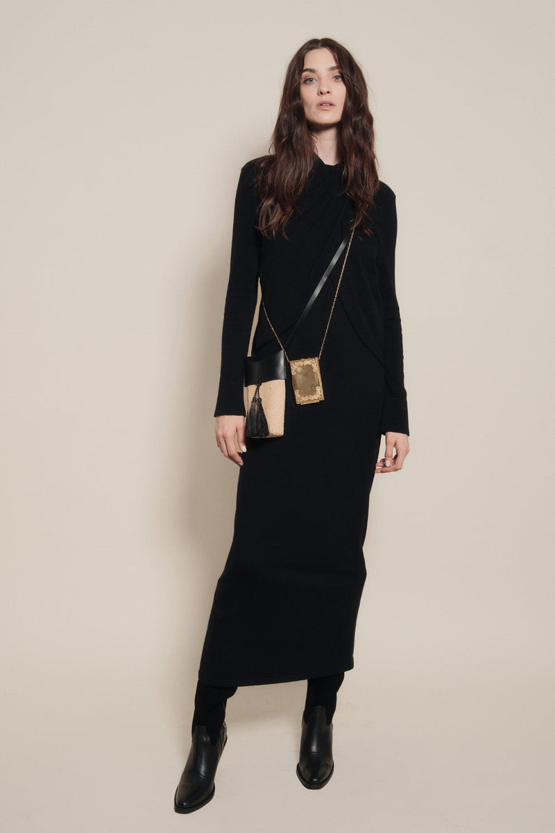 johanna ortiz black pleated dress Johanna Ortiz Black Mariner Maxi Dress
