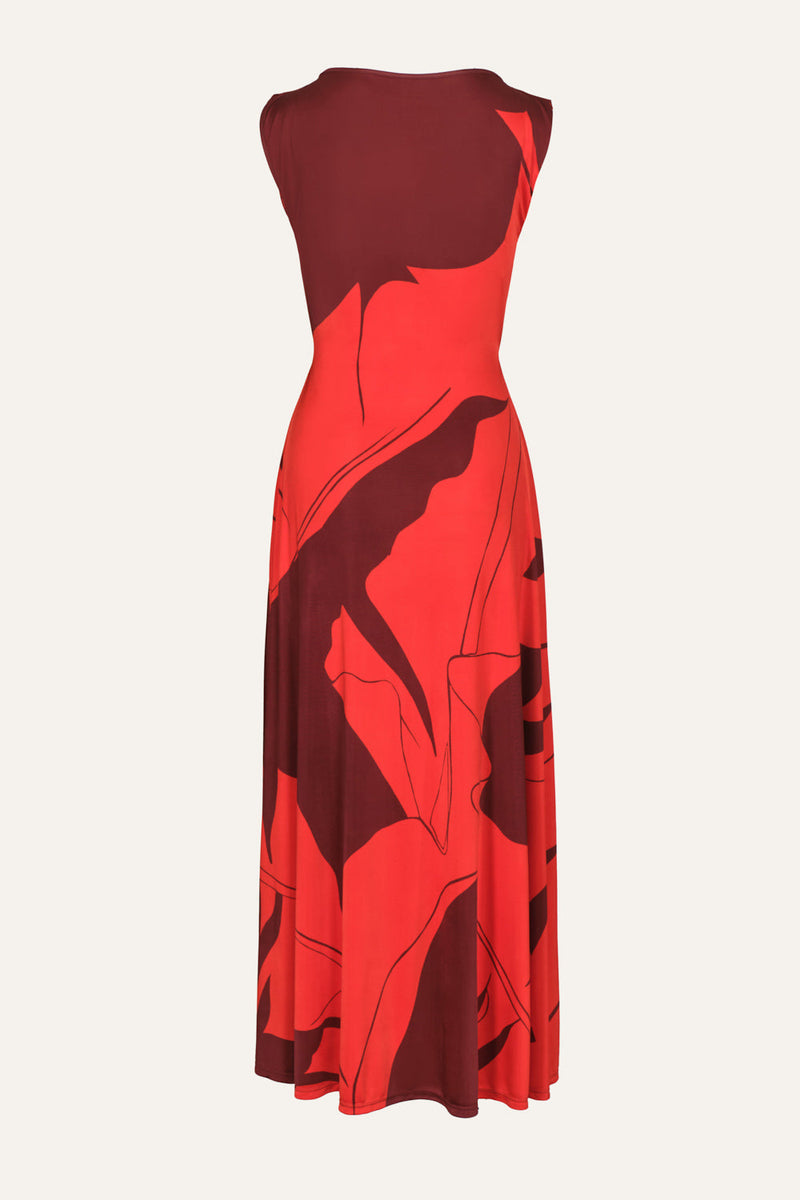 【関税送料込み】Johanna Ortiz Ankle Dress Coral Marino Ankle Dress - Resort '25 | Johanna Ortiz