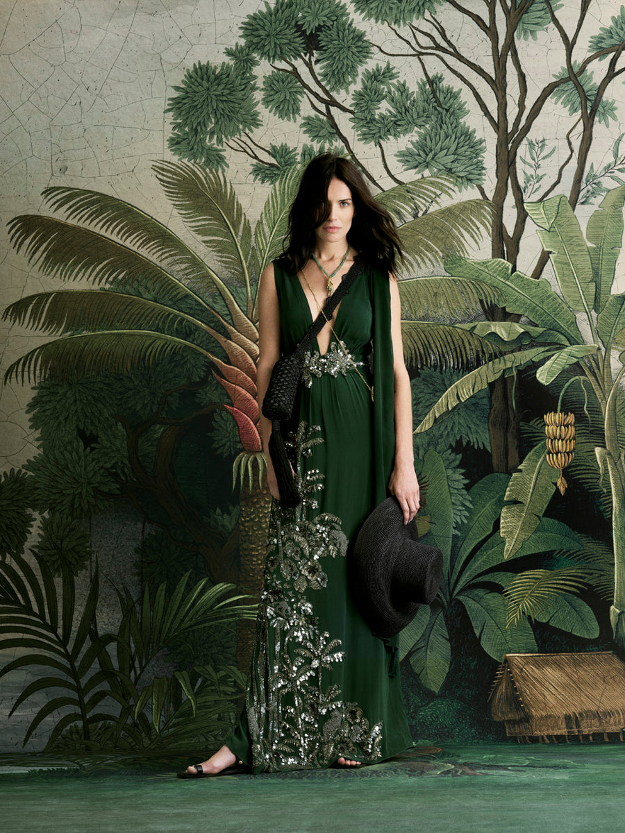 johanna ortiz green dress Offical Expedición Elegante resort wear for men
