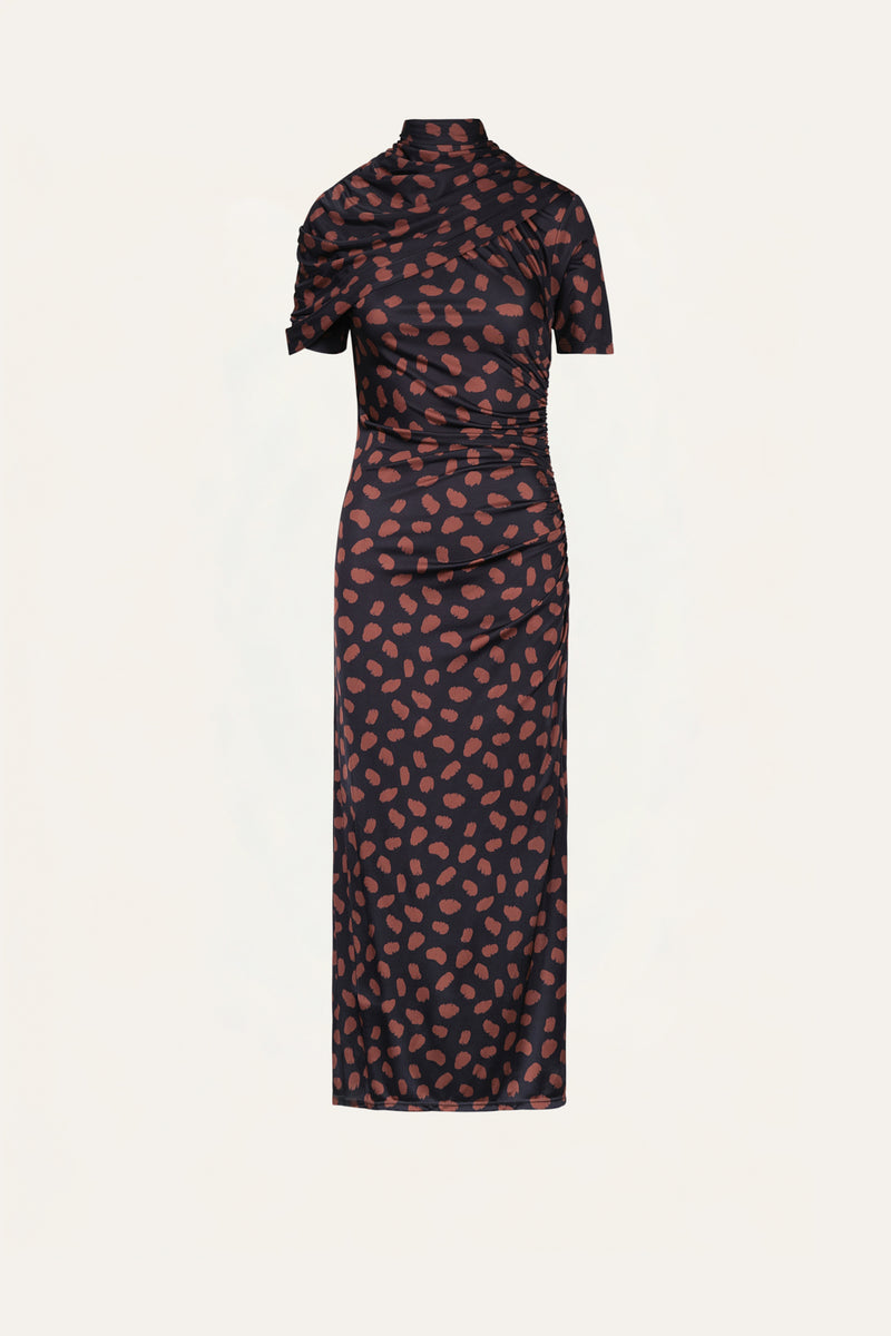safari midi dress Johanna Ortiz Serene Ankle in Black,Brown Choose from a wide Size:40'' for UK Size 24-26 TS Pastel Dress - Pastel