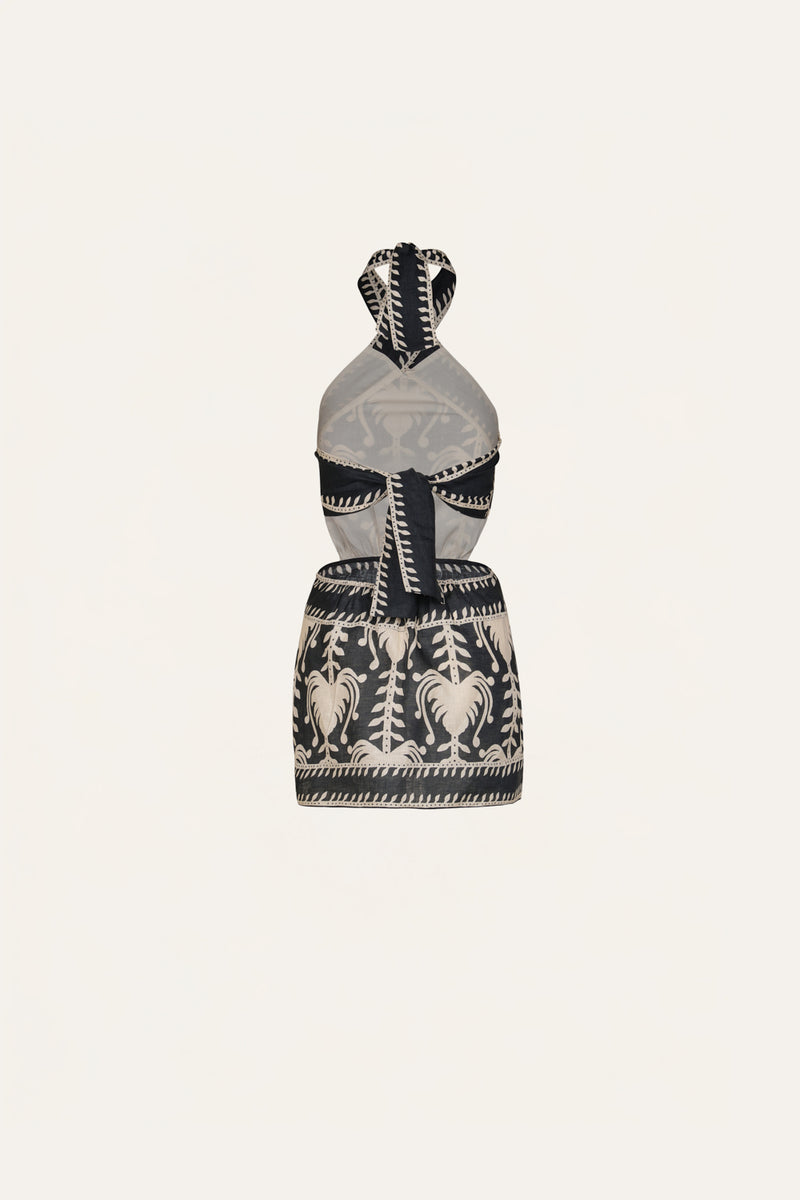 Johanna Ortiz Linen Strength Mini Dress