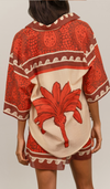 Paisley Situation Shirt in Red - Johanna Ortiz