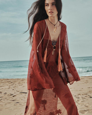 Palm Veil Tunic Dress