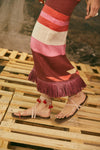 Bedouin Fucsia Escritura Quipu Ankle Dress - Johanna Ortiz