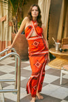 Quipu Knots Dress in Red | Johanna Ortiz