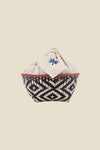 Navy Blue Hojarasca Bread Basket Set of 2 - Johanna Ortiz