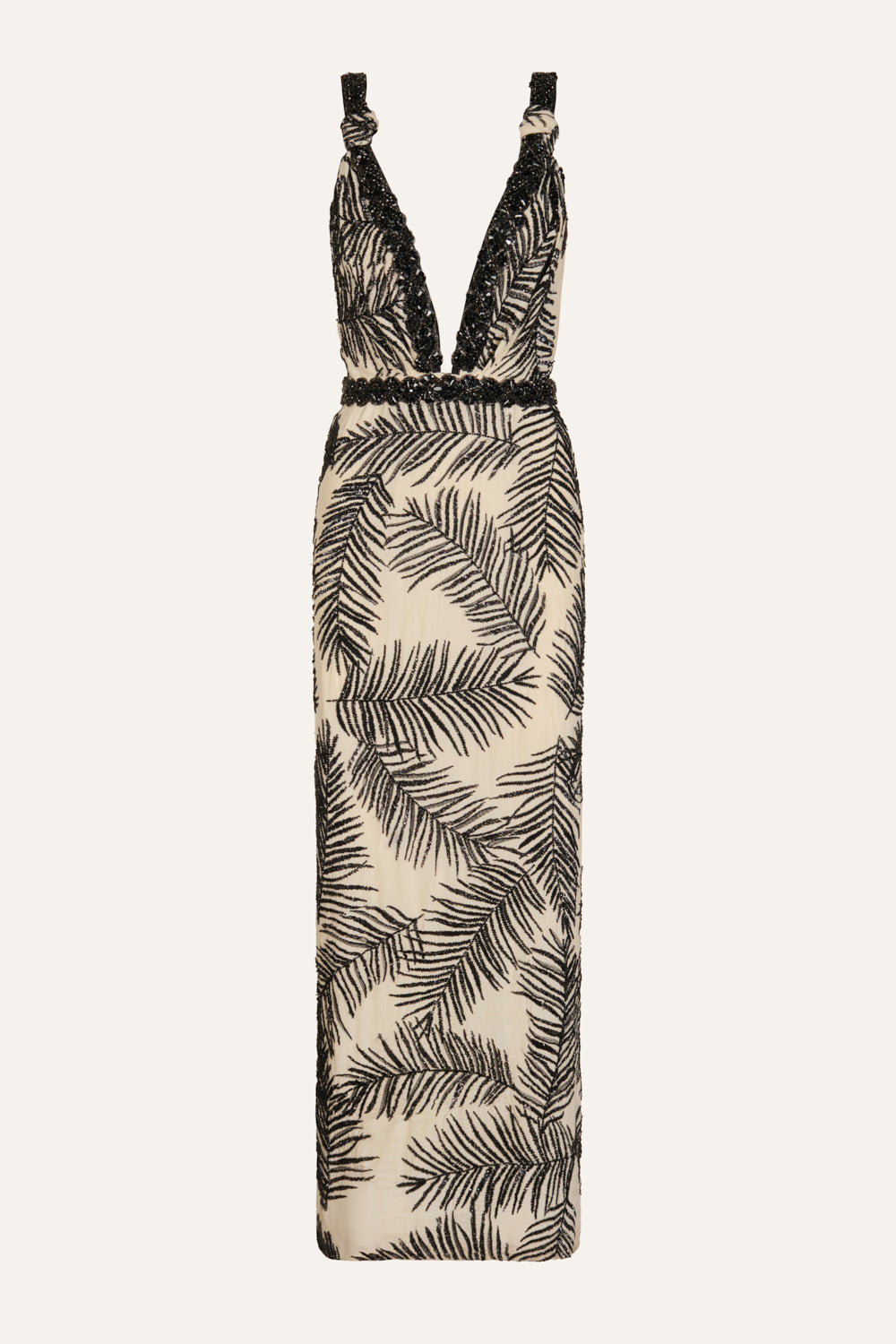 【関税送料込み】Johanna Ortiz Maxi Dress Johanna Ortiz - Santa Cruz Ecru & Black Maxi Dress